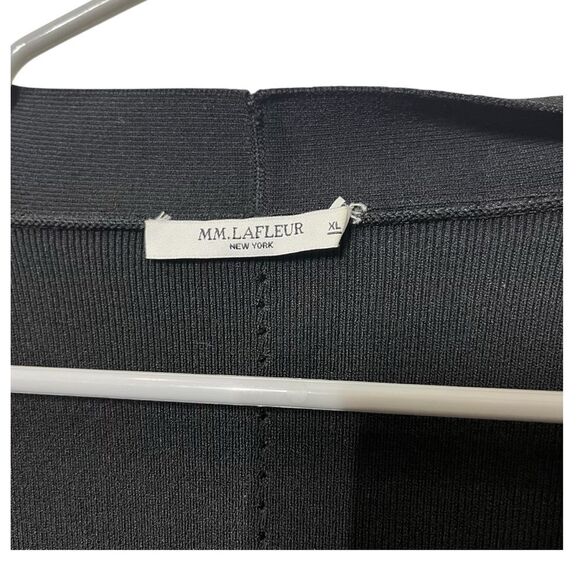 MM Lafleur Woolf Jardigan Women’s XL Black Open Front Knit Office Layer - Picture 8 of 9